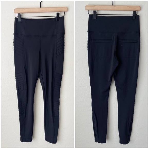 Athleta Delancey moto tights black Small Black - Picture 8 of 15